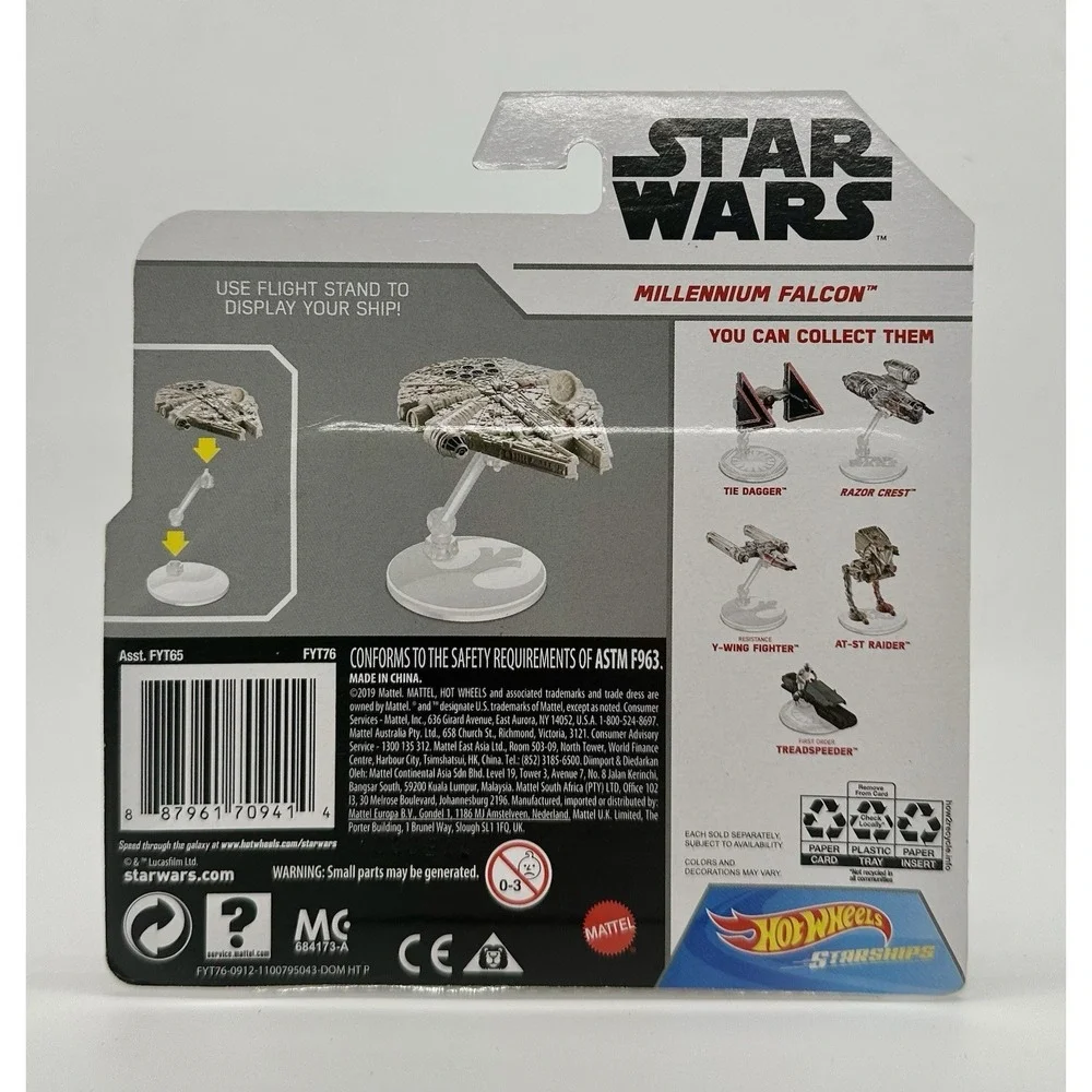Hot Wheels Star Wars Starships FYT65 5 of 6 Ships Tie Razor Falcon AT-ST YWing